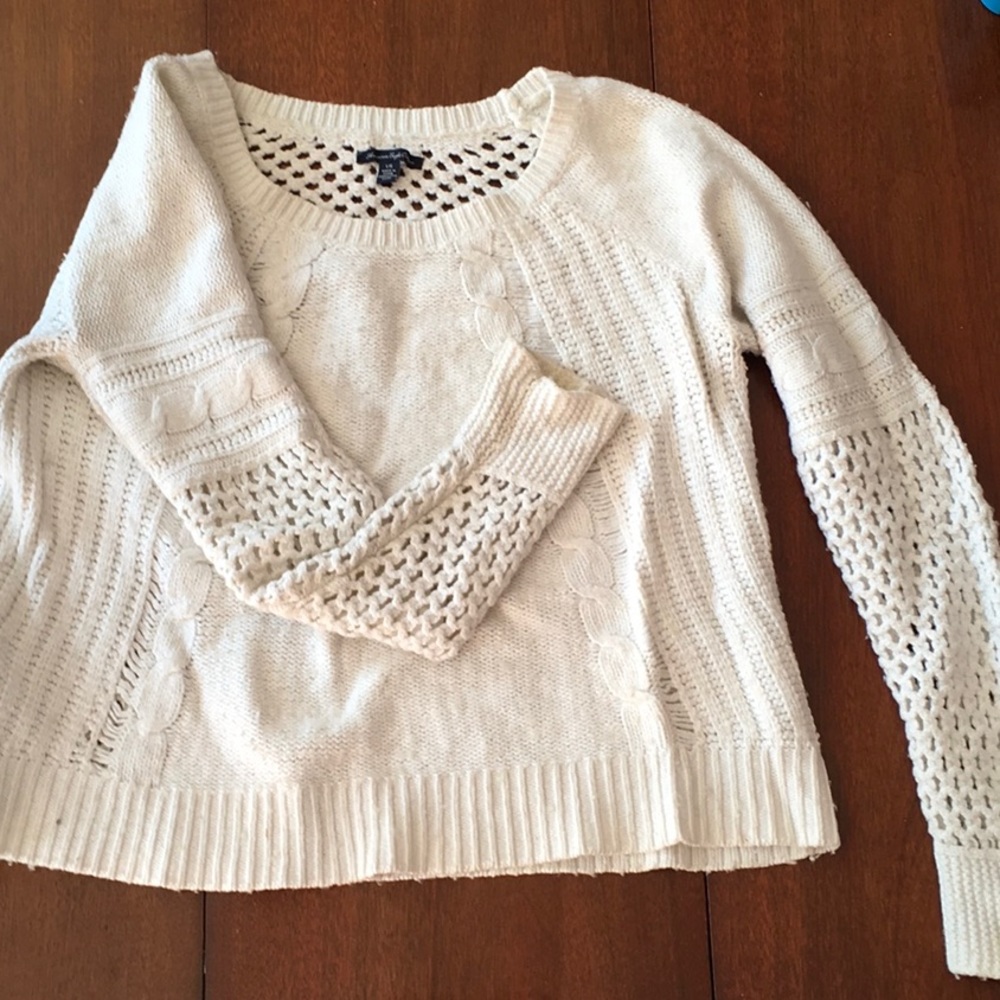Ivory knitted sweater